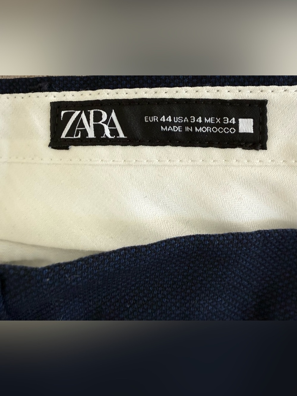 Zara Men's Dark Navy Dress Trousers - Picture 6 of 7